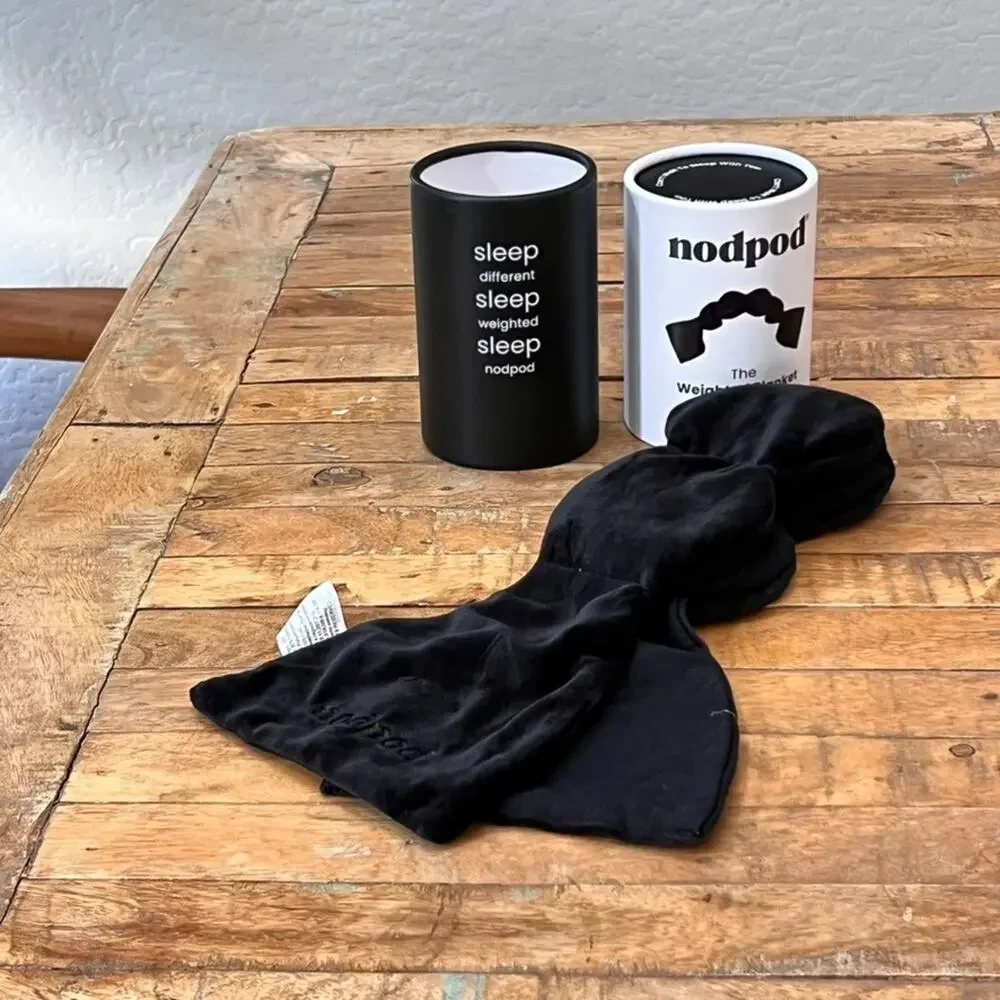 Nodpod Pima Cotton Velvet Weighted Blanket For Your Eyes Sleep Mask Onyx Black